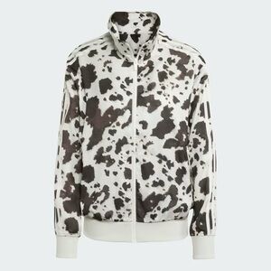 adidas Originals satin track top in cow print